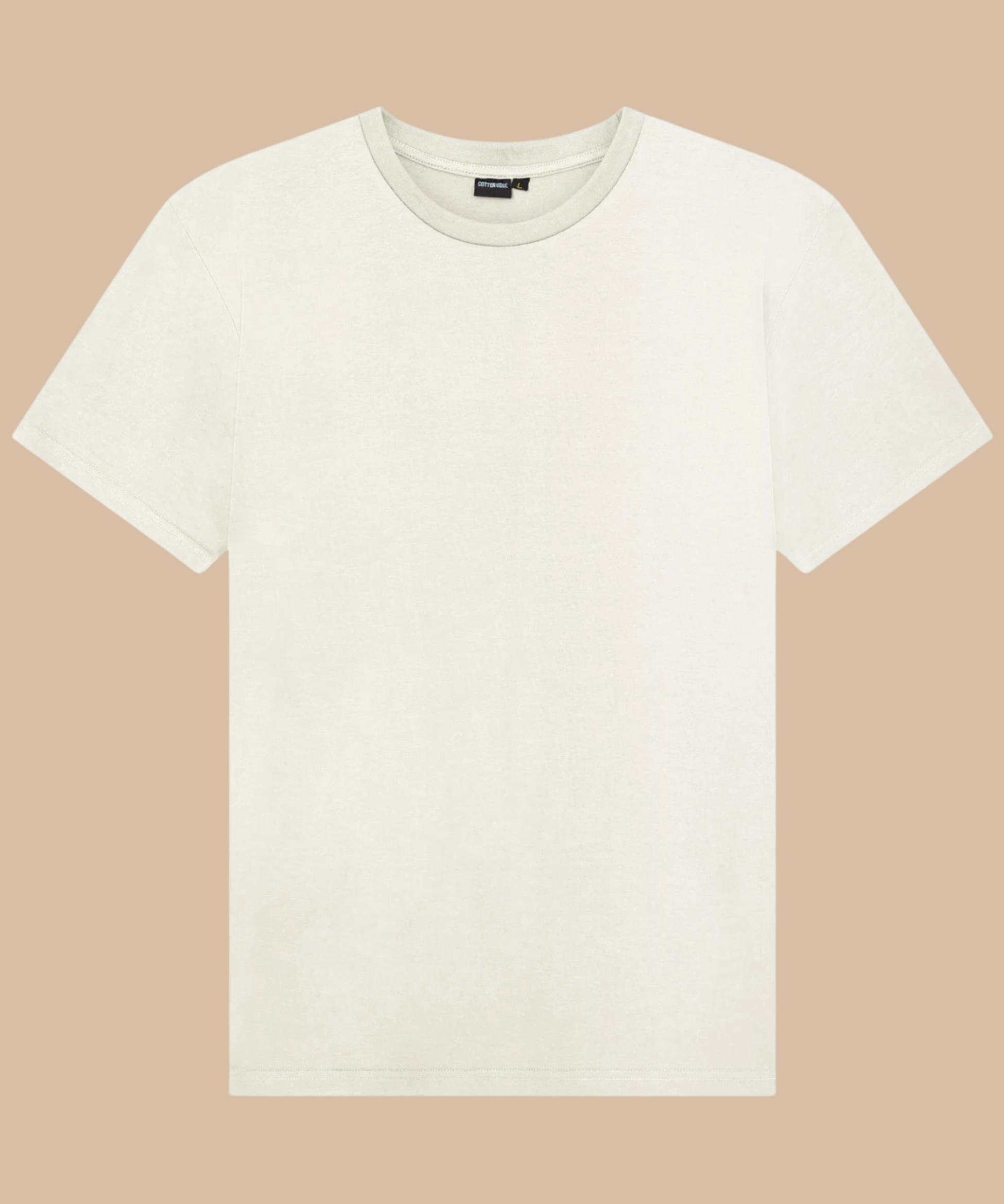 Natural t-shirt on a beige background